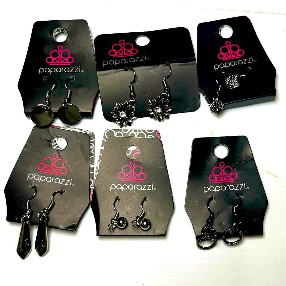 NWT Six Pair Silver Dangle Earrings